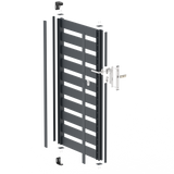 Hliníková jednokrídlová brána 1,025x1,50m s výplňou 20x100 R7016 - set