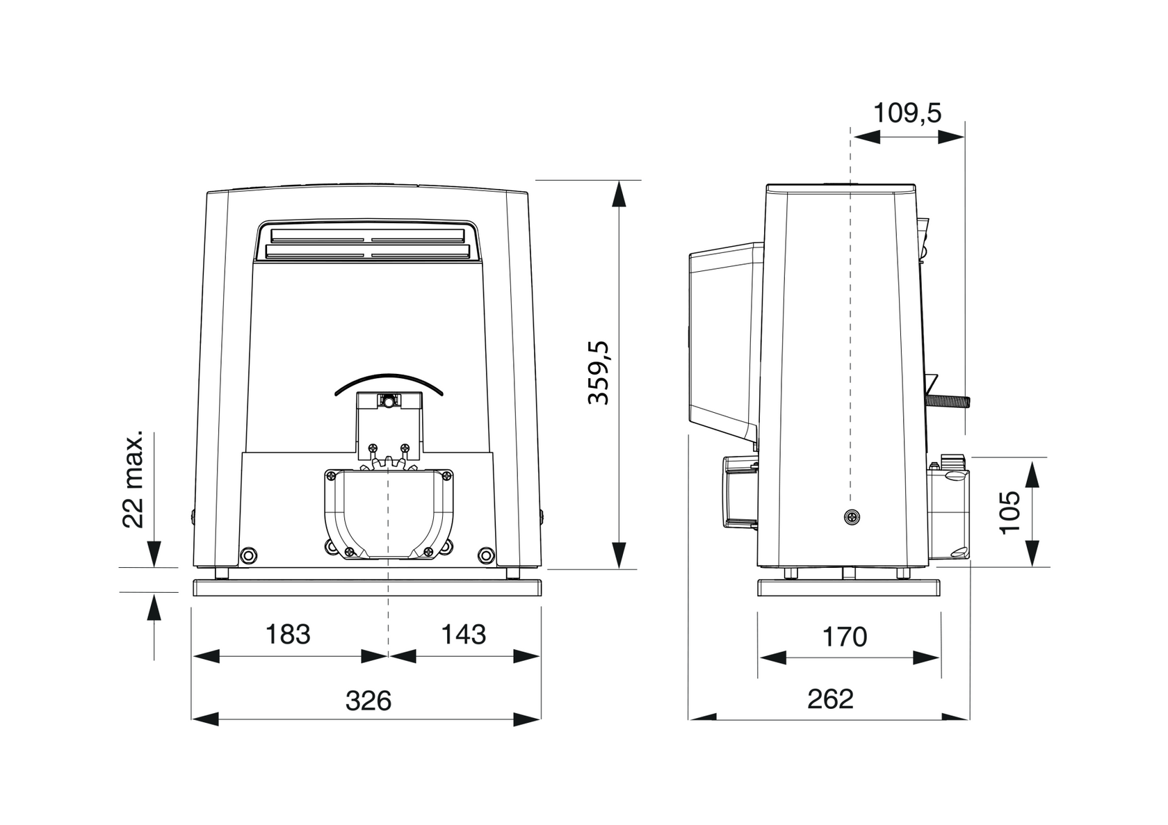 Aut. motor bez elektroniky 2200kg - 400V, mod.6