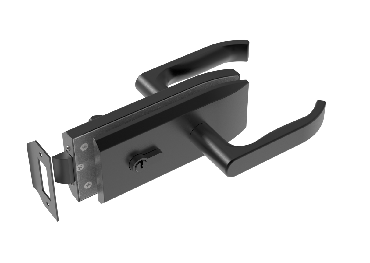 Zámka pre sklenené dvere inox, glass t 8,10,12mm BLACK