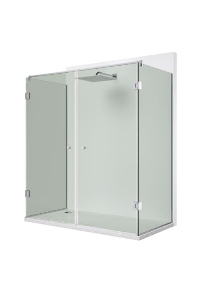 Záves pre sklenené dvere sklo/sklo +/- 90stup. AIS