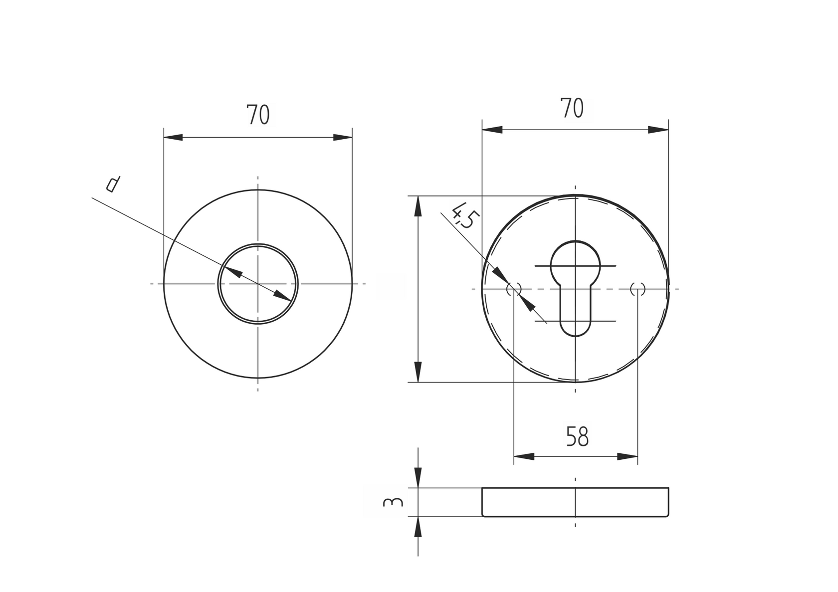Štítok zámkový-FAB D70, t3mm