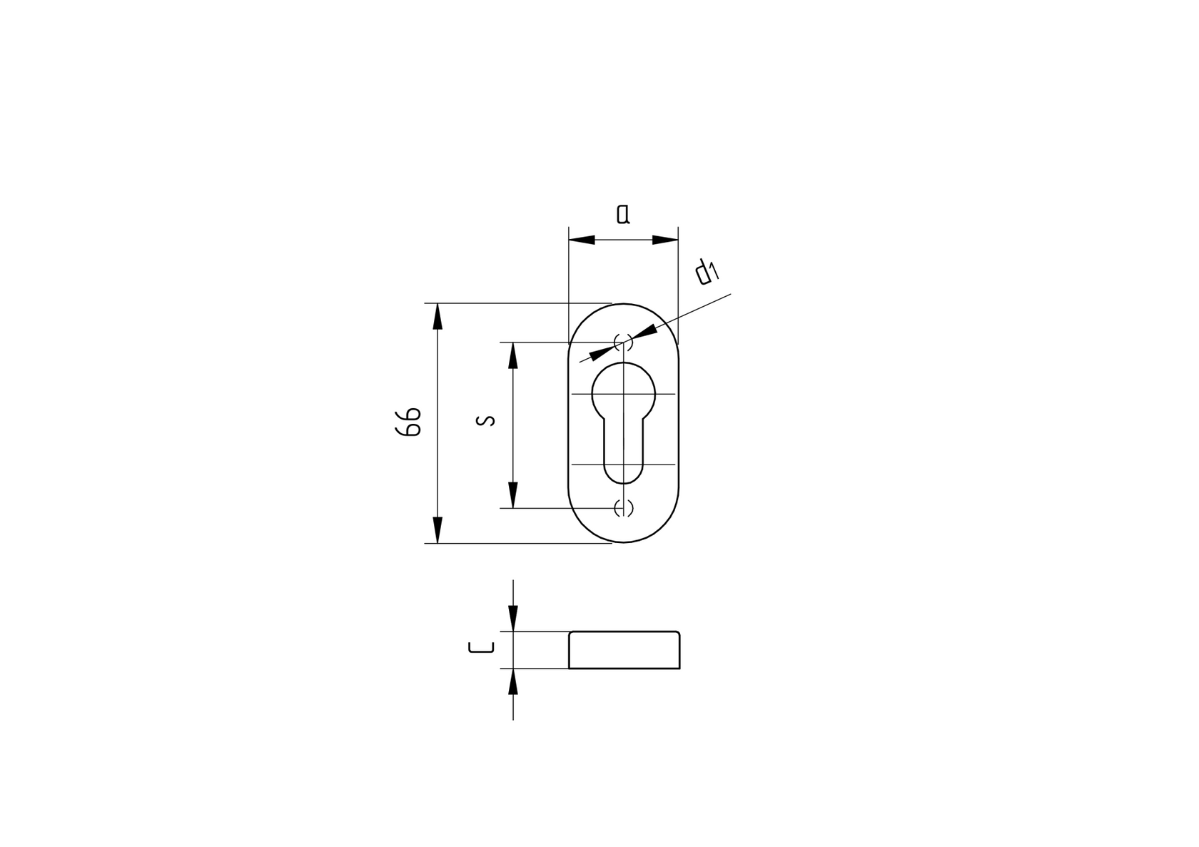 Štítok zámkový-FAB 67x31, PVC