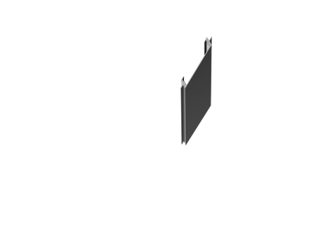 Krycia lišta úzka šikmá pre stĺpikove profily 20mm R7016