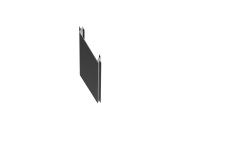 Krycia lišta úzka šikmá pre stĺpikove profily 20mm R7016