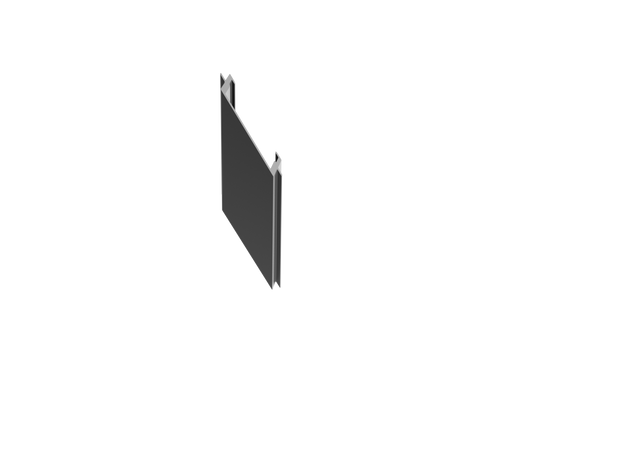 Krycia lišta úzka šikmá pre stĺpikove profily 20mm R7016