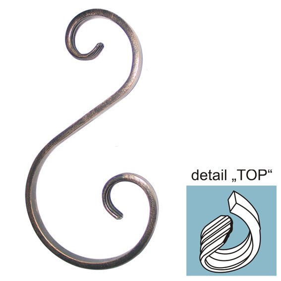 Element tvaru-S h260, b115/65, 12x6mm