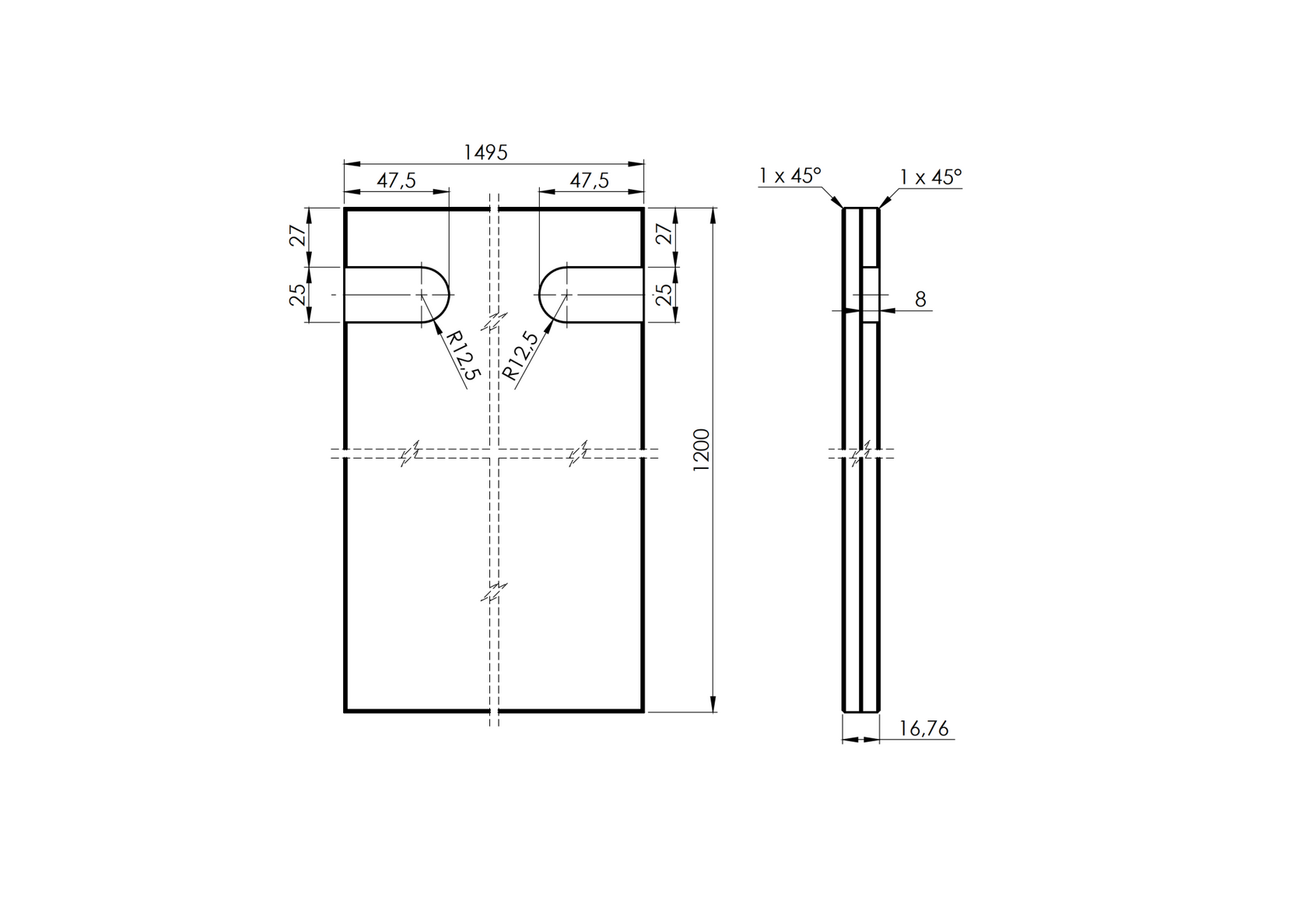Sklo - číre, kalené lepené sklo VSG/ESG s drážkami