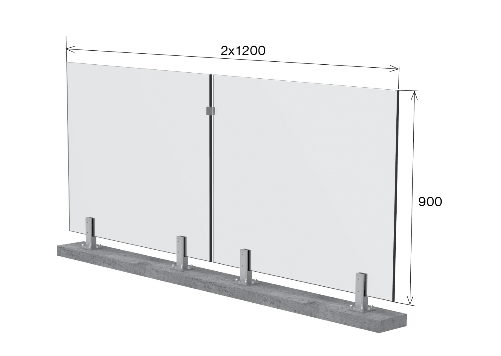 Spigot zábradlie AISI304 tabuľové 0,5kN