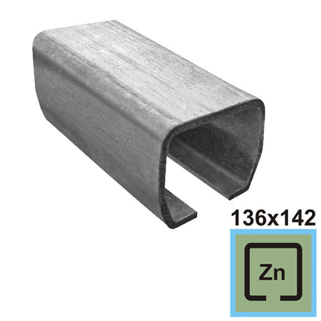 Profil vodiaci spodný Zn, 136x142x6mm, L3m