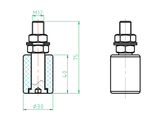 Koliesko-nylonové Zn, D30mm, white