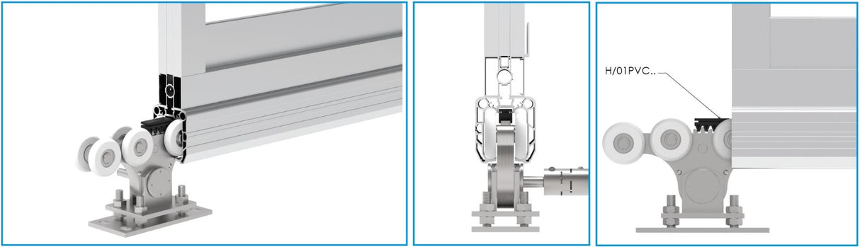 Sada pre posuvnú bránu do 4m profil AL 90x99mm