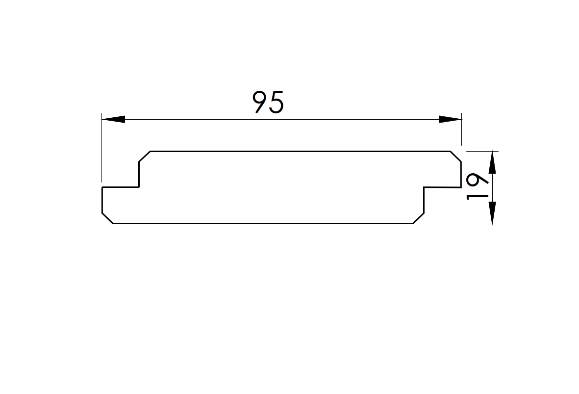 Drevená plotová výplň 19x95 - 1200mm, borovica
