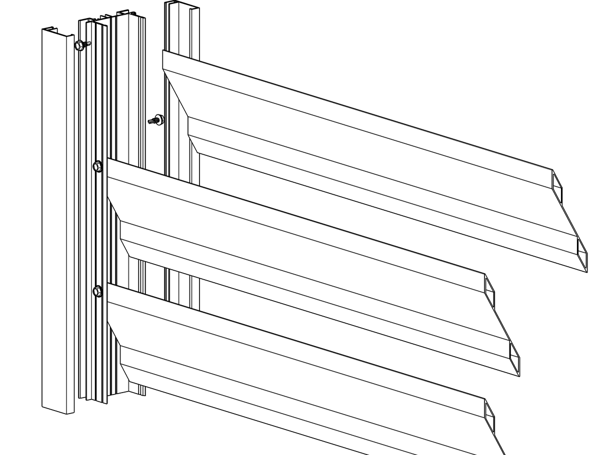 Hliníkový adaptér 64x38-6000mm pre žalúzie do 46mm R7016