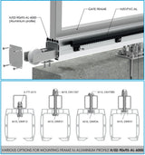 Profil vodiaci spodný AL, 90x95, L6m, RAL7016