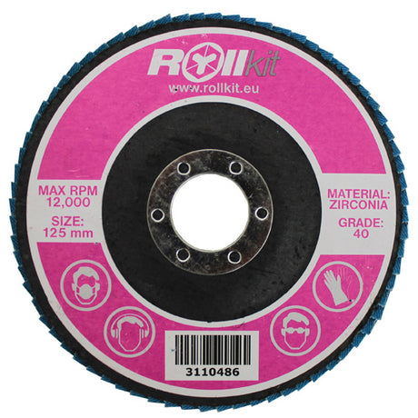 Kotúč lamelový na nerez, D125, d22,2, t7,25 mm, P40