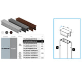 Hliníková krytka vertikálnej plotovej výplne a nosného, aj zvislého fasádneho profilu, 20x45 - Antracit R7016