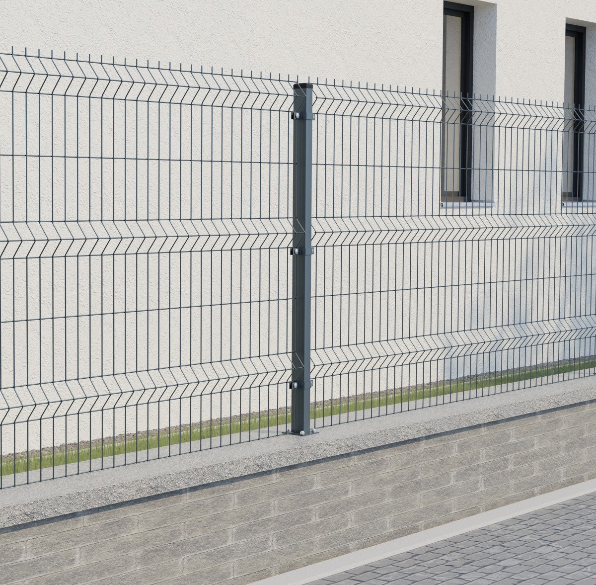 Stĺpik 60x40mm s pätkou ZnPVC 1200mm antracit