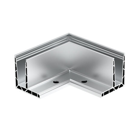 Celosklenené zábradlie-roh. profil-vrchné kotvenie