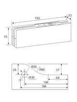 Hydraulicky samozatvárač AISI304, 190x70 BLACK