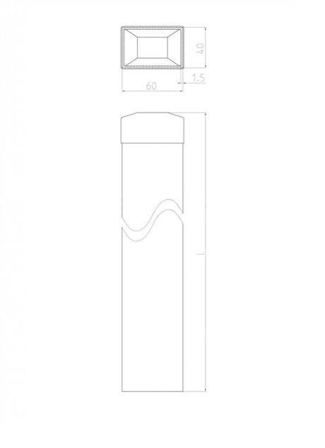 Stĺpik 60x40mm ZnPVC 2200mm zelená