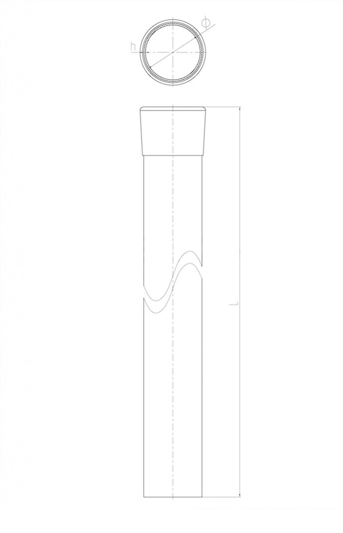 Horganyzott oszlop D38mm PVC kupakkal, 1500mm - Zöld RAL 6005