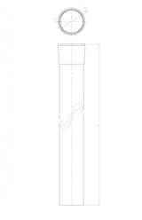 Horganyzott oszlop D38mm PVC kupakkal, 1500mm - Zöld RAL 6005
