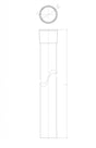 Stĺpik D48mm ZnPVC 2200mm antracit