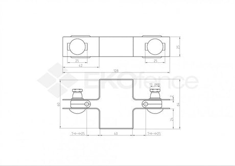 Objímka priebežná na stĺpik ZnPVC 60x40mm zelená
