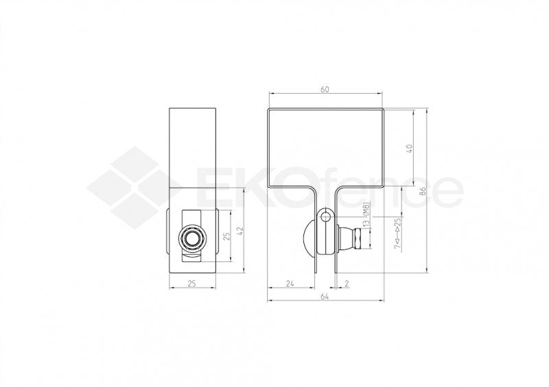 Végzáró bilincs ZnPVC 60x40mm zöld oszlophoz