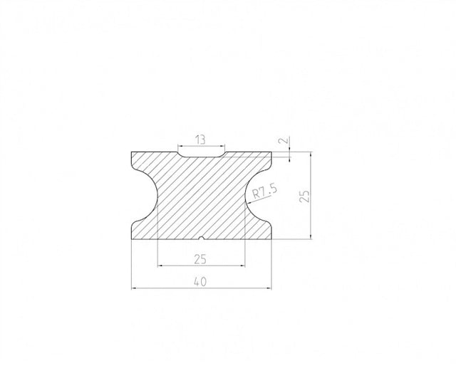 WPS téglalap tömör párnafa 40x28x4000mm