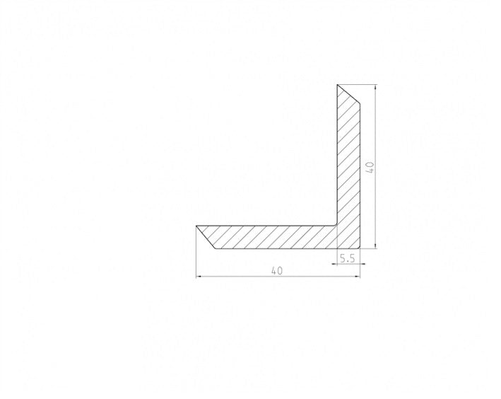 WPC krycia lišta Sivá 40x40x4000mm