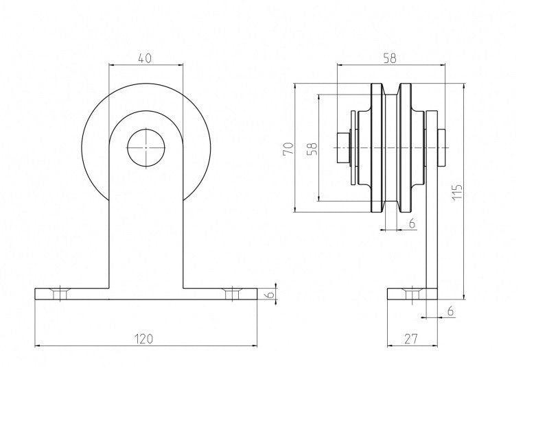 Kovanie pre posuvné dvere - "Simplex"