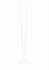 Zemná kotviaca skrutka Zn 68x1,8x650mm, 3xM8