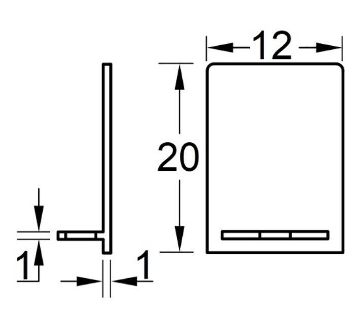 Záslepka k profilu 20x12