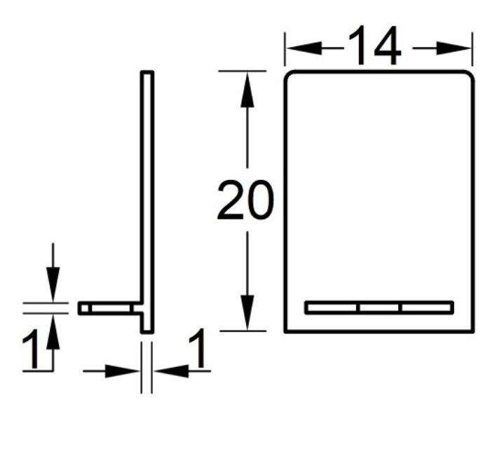 Záslepka k profilu 20x14