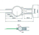 Záves pre sklenené dvere v lište +/- 110° L2100mm